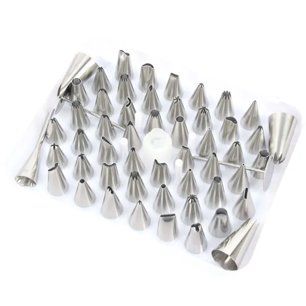52pcs Pastry tips Accessories Icing Piping Cream Stainless Steel Nozzle Set DIY Cake Decorating Tips