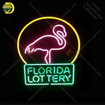 

Neon Signs Florida Lottery Flamingo Decorate room Wall Advertising Sign Neon Bar Sign Neon lamps Personalized Night Art lamps