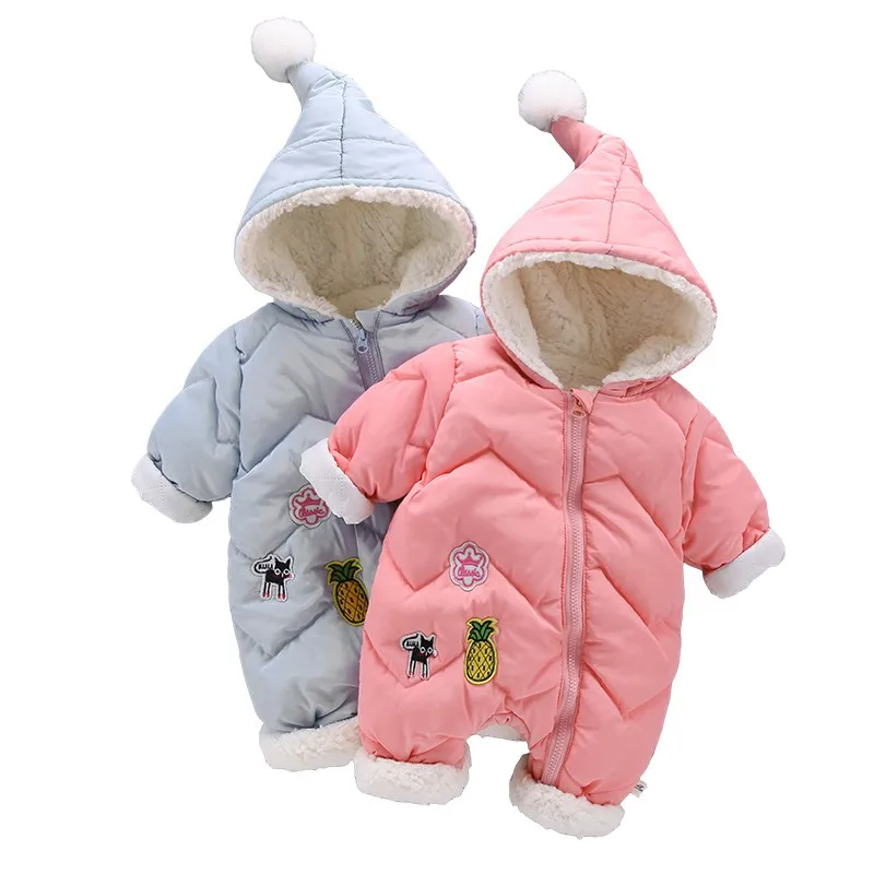 COOTELILI Winter Baby Clothes Baby Romper Infant Warm Fleece Clothing Costume Velvet Baby Winter Coat Snowsuit Overalls  (1)