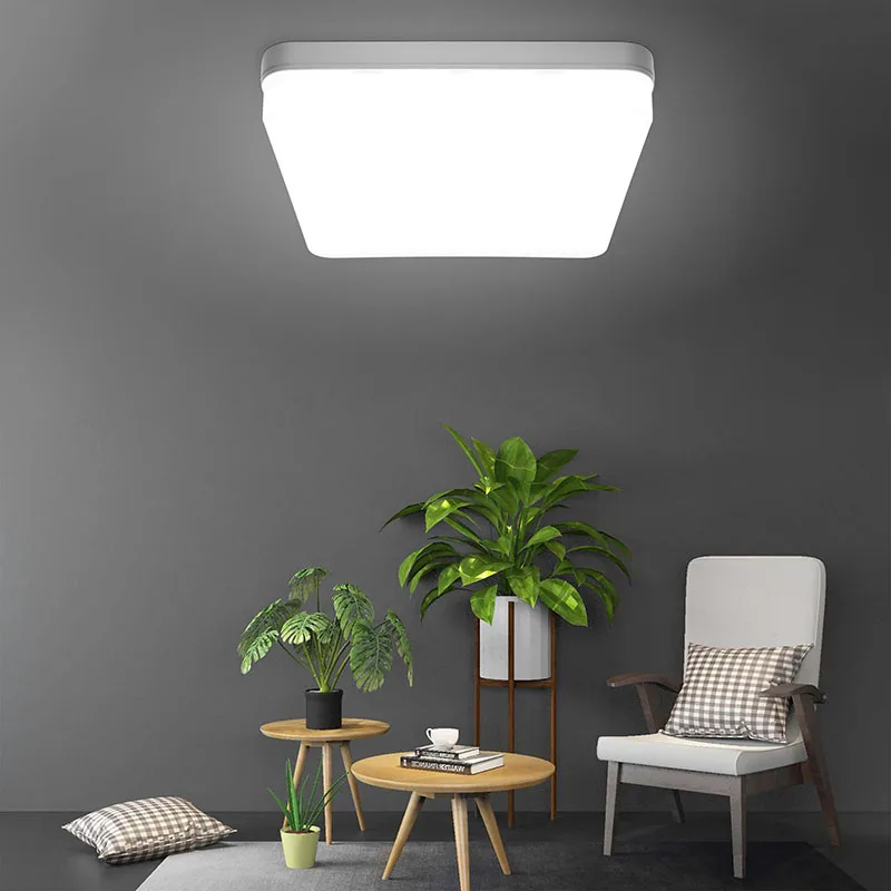 

Square Ceiling Light 85-265V Panel Lamp 48W 36W 24W 18W LED Surface Mounted Downlight Modern Ultra Thin For Interior Office Foye