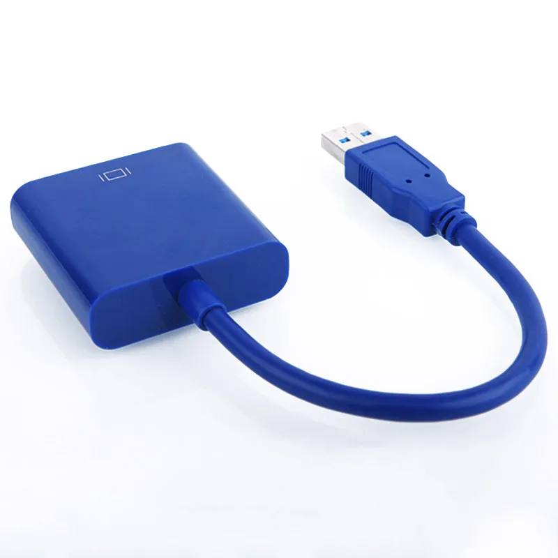 3.0 USB إلى VGA موصل 1080 P دعم لأجهزة الكمبيوتر المحمولة والمكتبية و شاشات ، الكشافات ، تلفزيونات متعددة شاشات