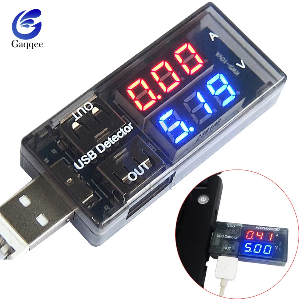 Двойной USB порт детектор зарядного устройства тока напряжения тестер батарея