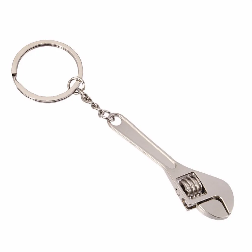 Creative Mini Adjustable Wrench Spanner Charm Car Key Ring Keychain