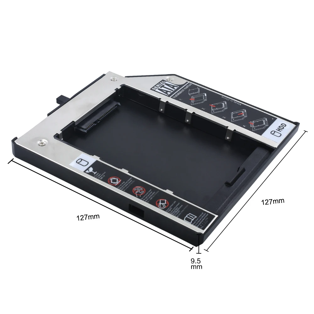 TISHRIC Алюминий 2nd HDD Caddy 9,5 мм SATA 3,0 2," SSD чехол Корпус для lenovo ThinkPad T420s T430s T500 W500 T400 T410 T410s