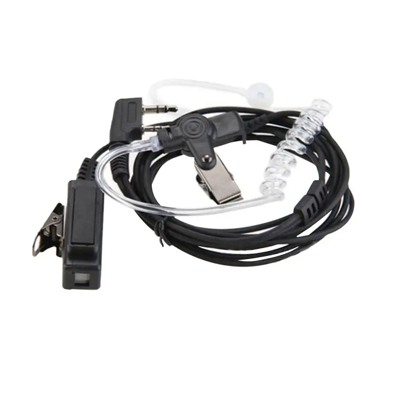 

Fbi 2pin Covert Acoustic Air Tube Security Earpiece Headset Mic Walkie Talkie Earphone Earphone For Kenwood Baofeng Radio