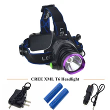 Powerful CREE XML T6 headlights headlamp Zoom waterproof 18650 rechargeable battery Led Head Lamp Bicycle Camping Hiking Light