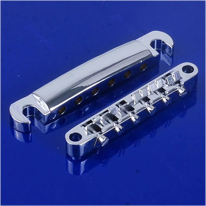 

Chrome Guitar Bridge Tune-O-matic Tailpiece Tail For LP Style Set New