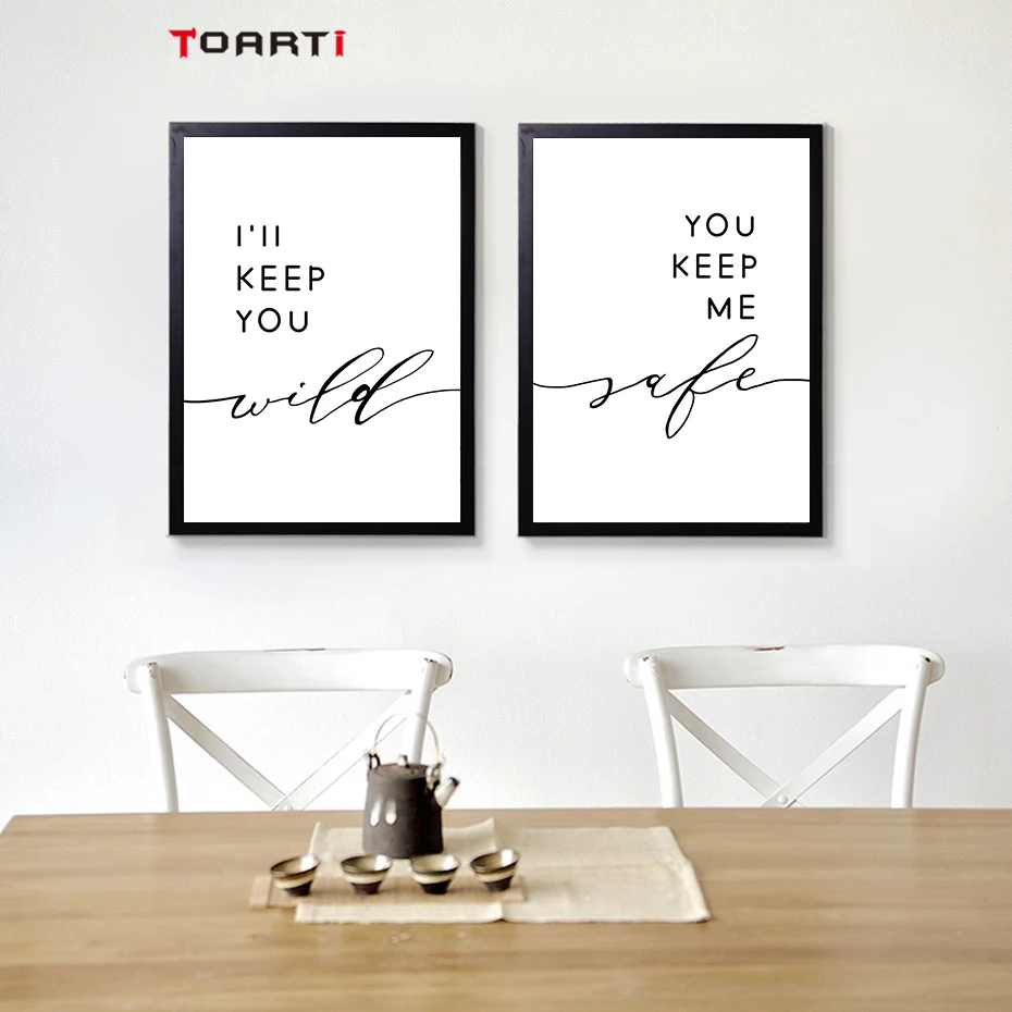 Romantic Couple Love Quotes Wall Art Modern Canvas Painting Minimalist Nordic Prints Vintage Poster Living Room Home Decor Mural (4)