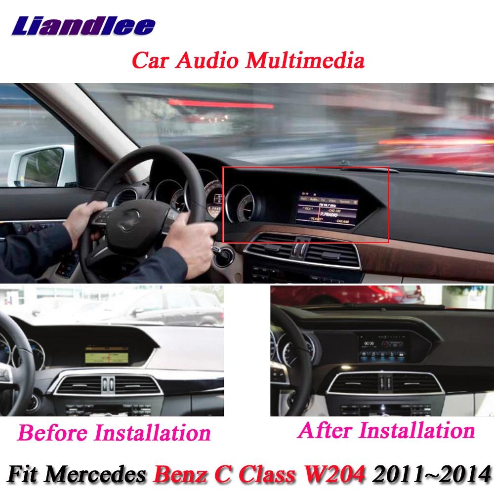 Liandleeавтомобильный Android Системы для Mercedes Benz C Class W204 2011~ Радио DVD плейер AUX gps-навигатор Экран мультимедиа