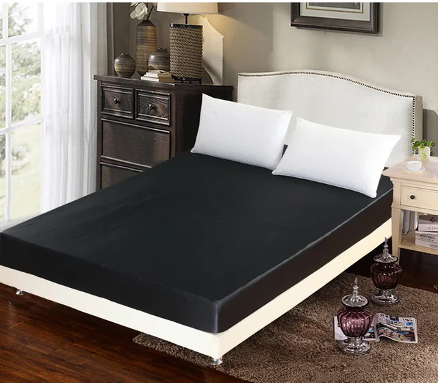 black white gold gray luxury satin silk bed sheet bedding fitted gold fitted sheet