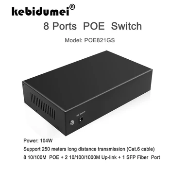 

Network POE switch Ethernet with 8 10/100Mbps POE Ports + 2*10/100/1000M Uplink Ethernet Switch + 1*1000M Uplink SFP fiber port