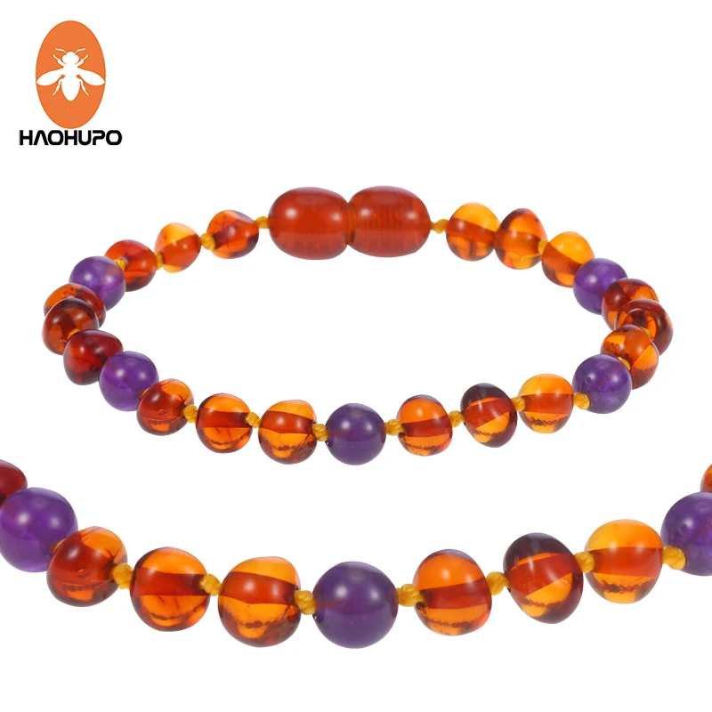 HAOHUPO Baby Amber Bracelets/Anklets Original Ambar Jewelry for Adults Kids Mom Babe Natural Stone Jewelry Gifts Pulseras