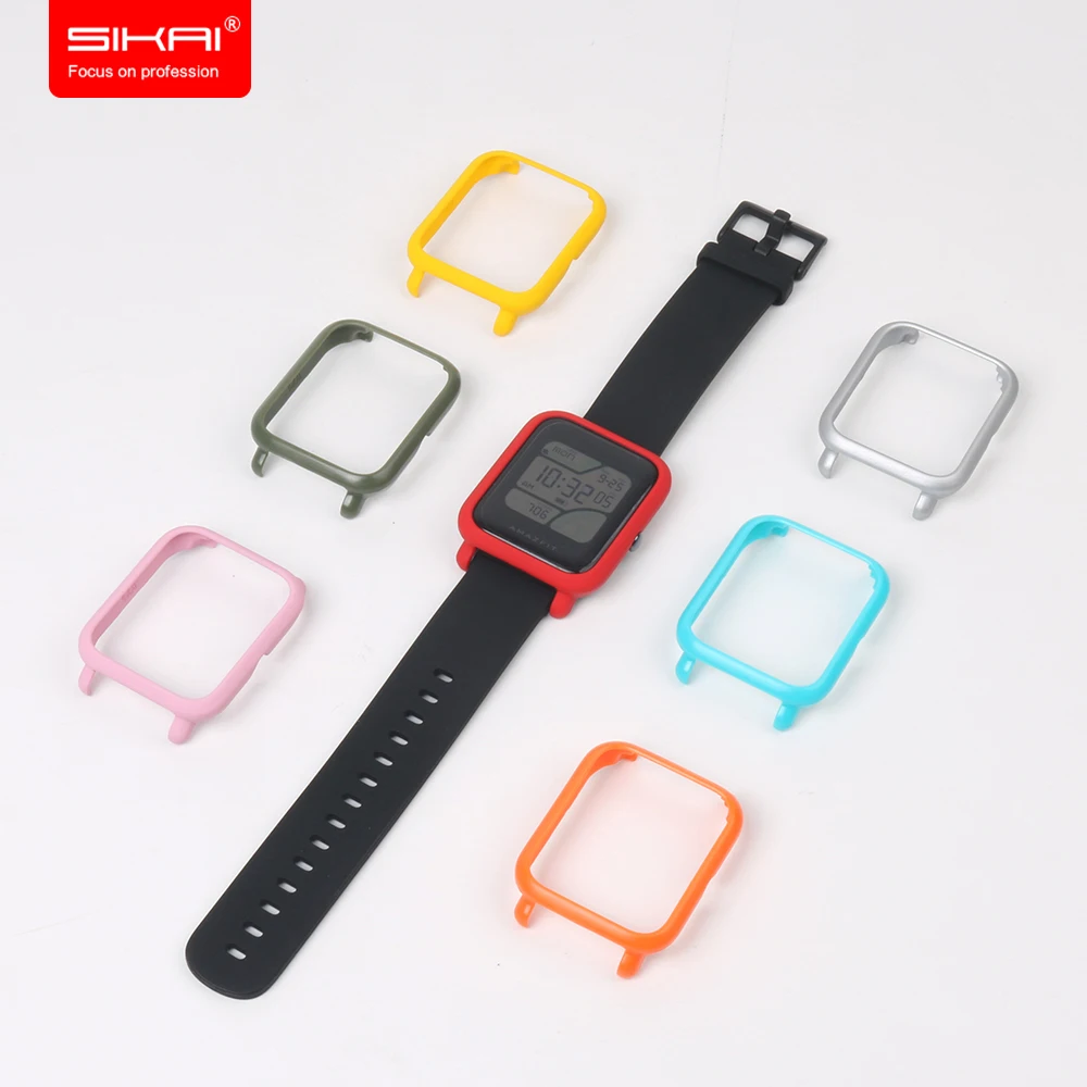 Твердый пластиковый защитный чехол SIKAI для Amazfit часов Xiaomi Huami Bip Youth lite