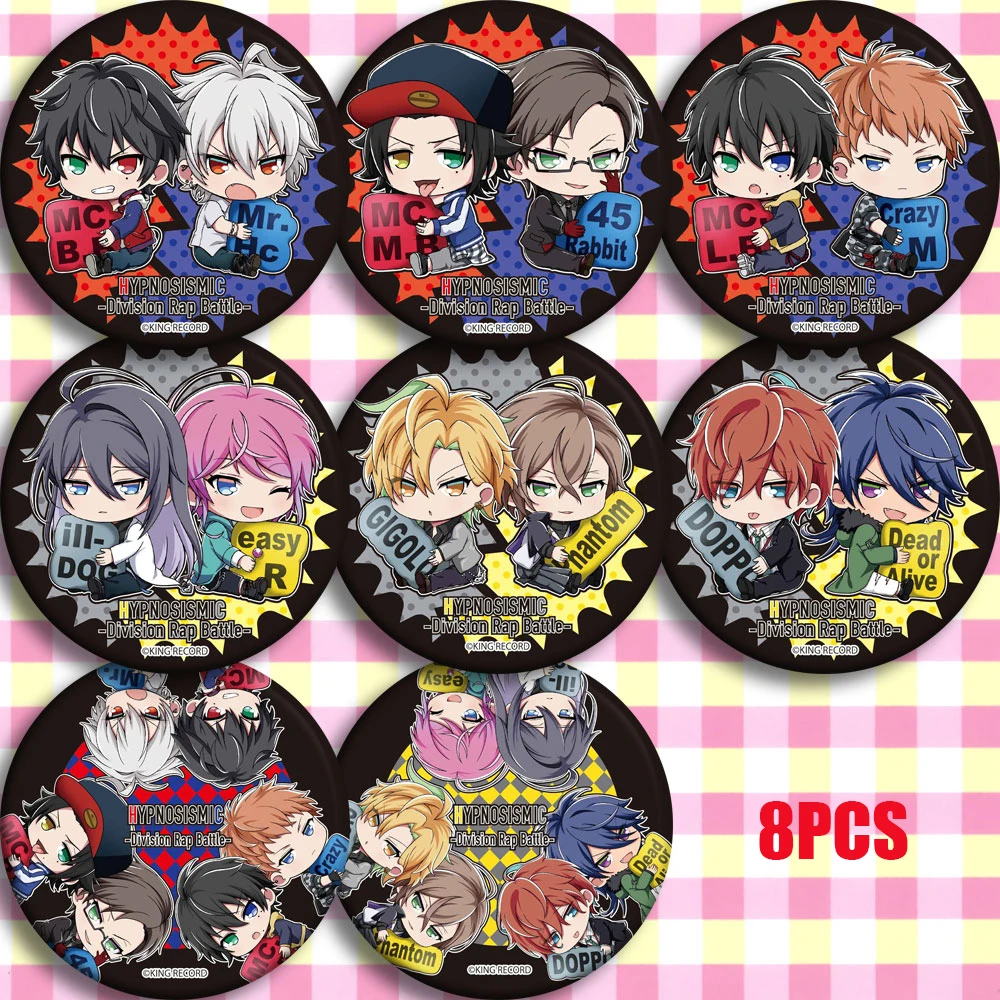 

Japan Anime HypnosisMic Division Rap Battle Theme Cosplay Prop Bedge Cartoon Collect Bags Badges For Backpack Button Brooch Pin