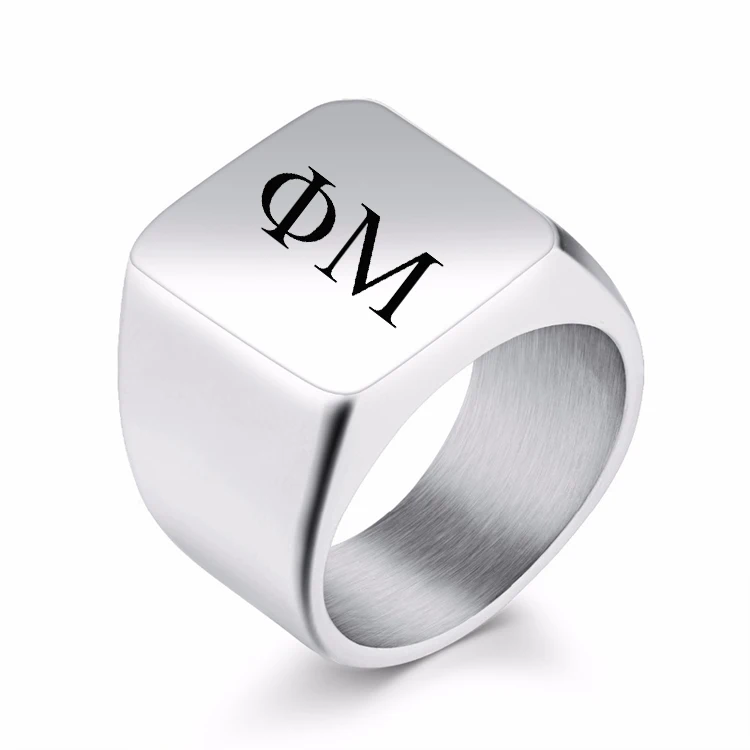 

Creativity Greek Letter Phi Mu Ring Gold Silver Colors Available Best Christmas Gift For Men Dropship Accepted YP4235