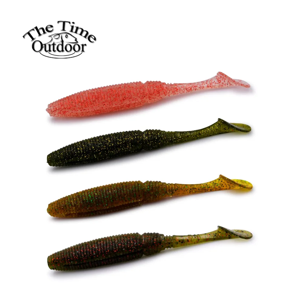 10cm/8g 6 pcs/pack Flexible Soft fishing Lure with silicone worm baits artificial lures high quality grubs Fishing bait | Спорт и