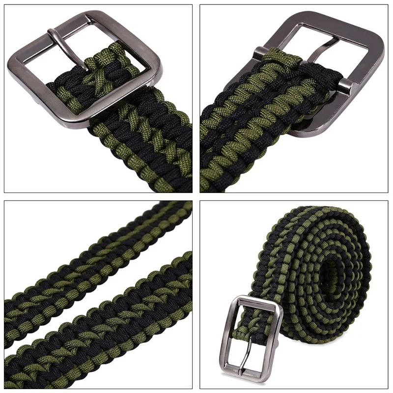 480 фунтов Paracord Пояс Спорт на открытом воздухе Пояс Ремень Открытый Отдых Восхождение выживания Paracord Сталь пряжка