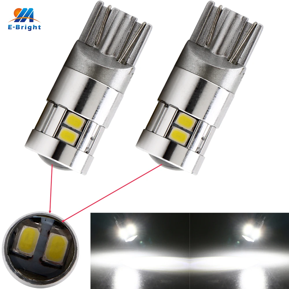 YM E-Bright 2 шт. T10 194 168 3020 10 SMD светодиодный s 12 в 24 600 люмен светильник Клин для лампочек