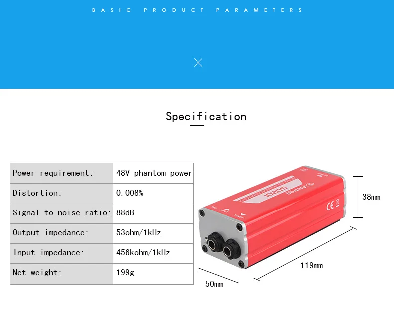 Alctron SD201 Профессиональный пассивный DI box используется в гитарной записи и сцены, акустической и электрической гитары