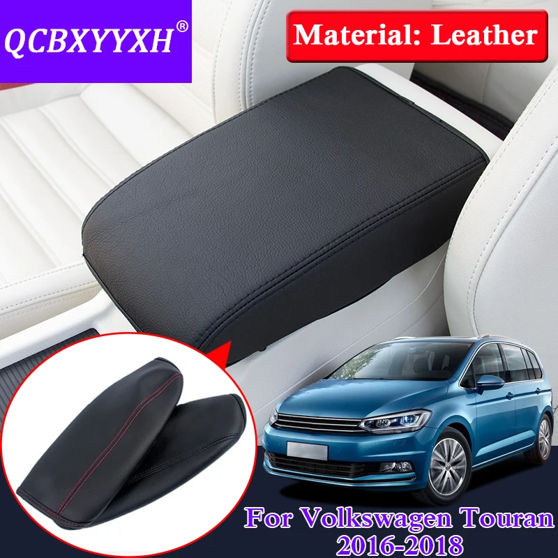 Car Styling Armrest Pad Cover Center Console Armrests Box Pad Leather