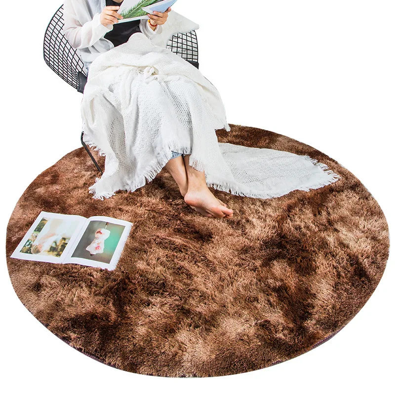 Kaufen Neue Motley Plüsch Runde Weiche Teppiche für Wohnzimmer Schlafzimmer Flauschigen Teppiche Wohnkultur Shaggy Teppich Garderobe Tee Tisch Boden matten