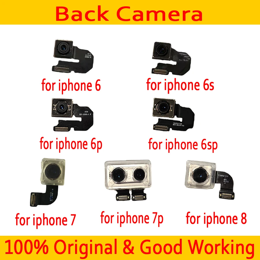 

Original Back Rear Camera with Flash Module Sensor Flex Cable For iphone 6 6Plus 6S 6SPlus 7 7Plus 8 8Plus X XR XS XSMAX Camera