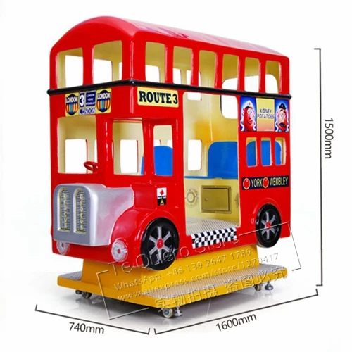 Children Gift Coin Operated Swing Machine Electric Toy Bus Fiberglass Kiddie Rides Children Ride On Cars 1