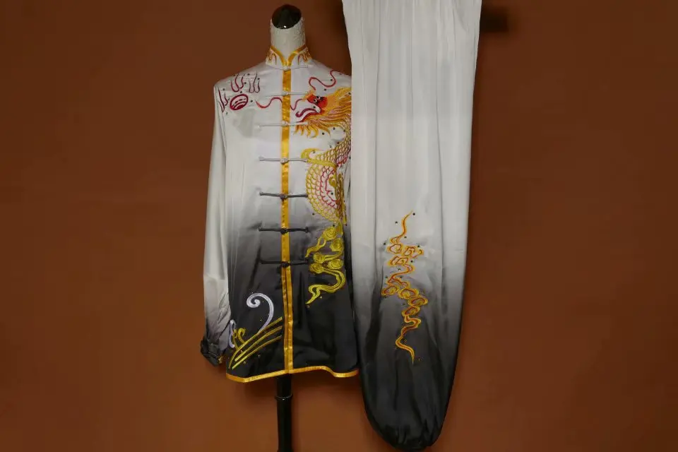Wushu taichi одежда тайцзи changquan Униформа боевых искусств соревнование вышитая kungfu