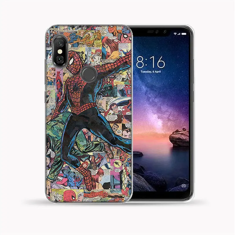 Для Xiaomi mi A1 A2 8 Lite 9 Pocophone F1 5X 6X крышка Капитан Америка, Железный человек, мягкий TPU чехол для Red mi 5 5A 6 Note 4 4X5 6 7 Pro - Цвет: 9