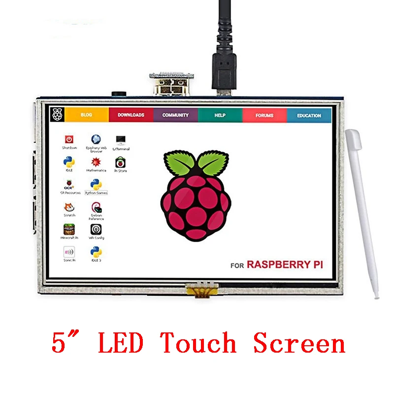 Для Raspberry Pi 3 дисплей 3," 5" " дюймовый сенсорный экран 480x320 lcd 800*480 модуль 800*480 монитор для Raspberry Pi 3 2B B - Цвет: Type 2