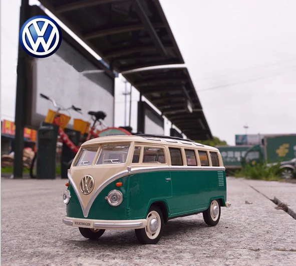 New Volkswagen Bus model 124 Alloy Diecast Toy Vehicles VW Bus Metal