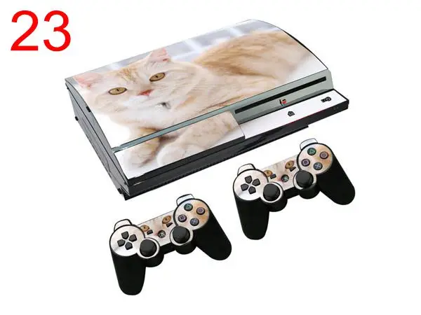 Best Price OSTSTICKER Cat Style Protective Sticker For Sony Playstation 3 Fat Skins For PS3 Console & 2 Controller Cover