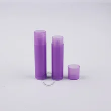 50 x DIY Essential Макияж инструмент 5 г пустой пластиковый, бальзам для губ трубки фиолетовый губная помада бутылка 5cc отлично бальзам для губ Stick