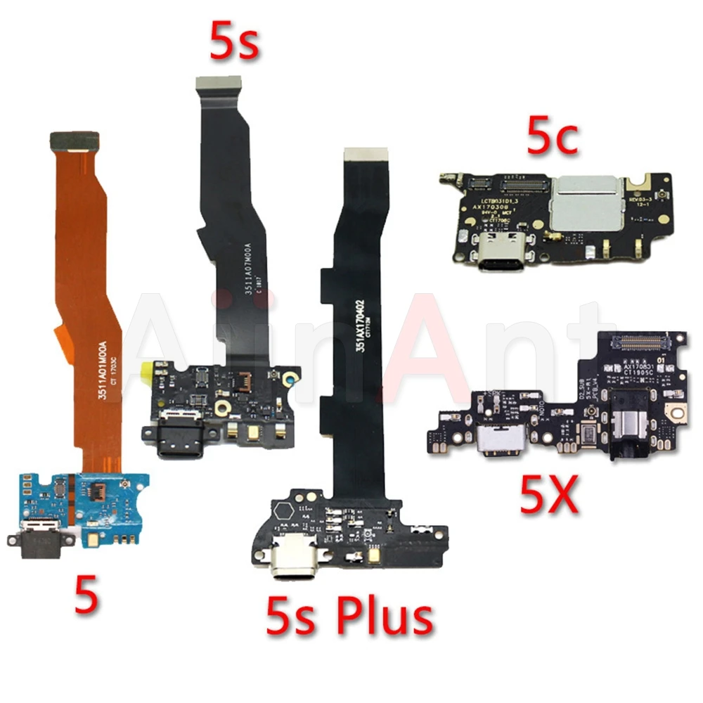 AiinAnt USB Дата зарядки порт Зарядное устройство Док-станция PCB разъем гибкий кабель для Xiaomi Mi 4 5 5X 5s Plus 6 6x8 8SE Lite