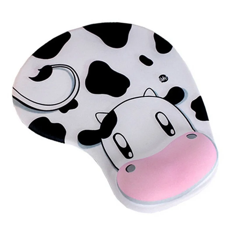 Cute Cow Anti-Slip Mouse Pad Mat with Gel Wrist Rest for PC Macbook Laptop 80601 Drop Shipping