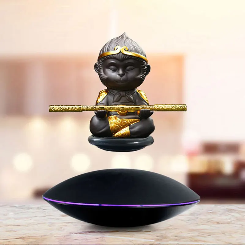 

Simulation Floating Monkey King Wukong Statue GOKU Magnetic Visualizer Creative Decoration Illuminated Flight Action Figure Toy