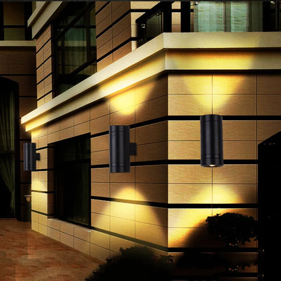 BEIAIDI Modern Surface Mounted Led Wall Light Outdoor Villa Balcony Garden Porch Light Waterproof Up Down Front Door Wall Sconce