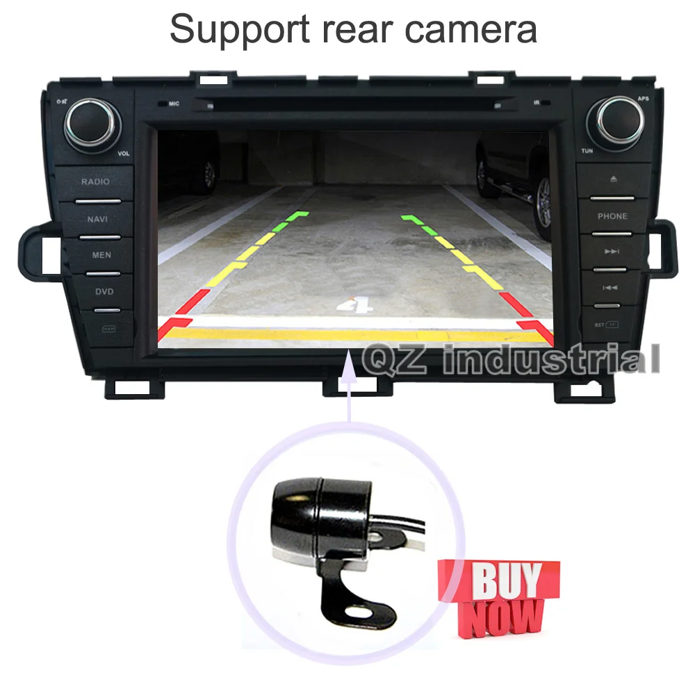 Best QZ industrial HD 8inch Android 8.1 for Toyota Prius 2008-2014 Car DVD Player with Radio Navigation BT SWC GPS 3G 4G RDS WIFI Map 12
