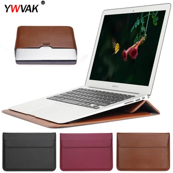 

PU Leather Mail sack Sleeve Bag Case Stand For Macbook Air Pro Retina 11 12 13 15 Notebook Laptop Cover For Mac book 13.3 inch