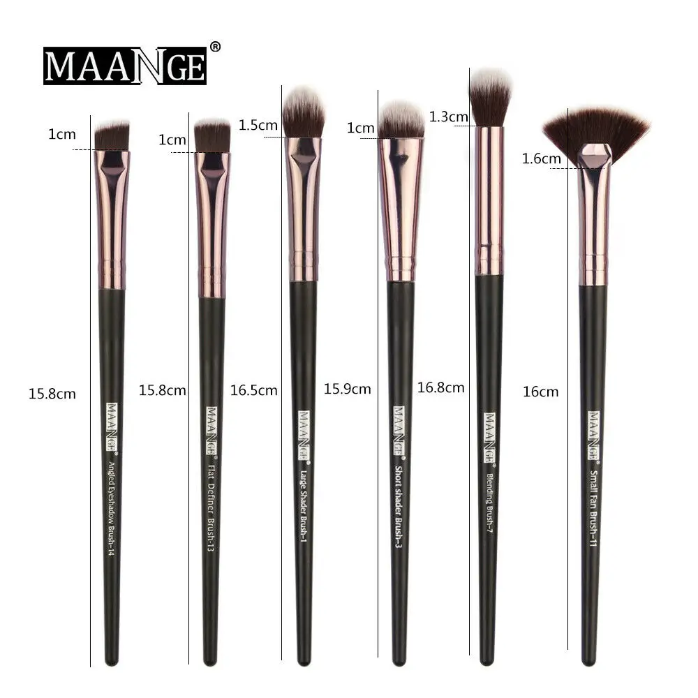 

MAANGE 6pcs Eye Shadow Makeup Brushes Kit Soft Cosmetic Eyeshadow Eyeliner Eyebrow Cosmetic Make up Brush Set Pincel Maquiagem