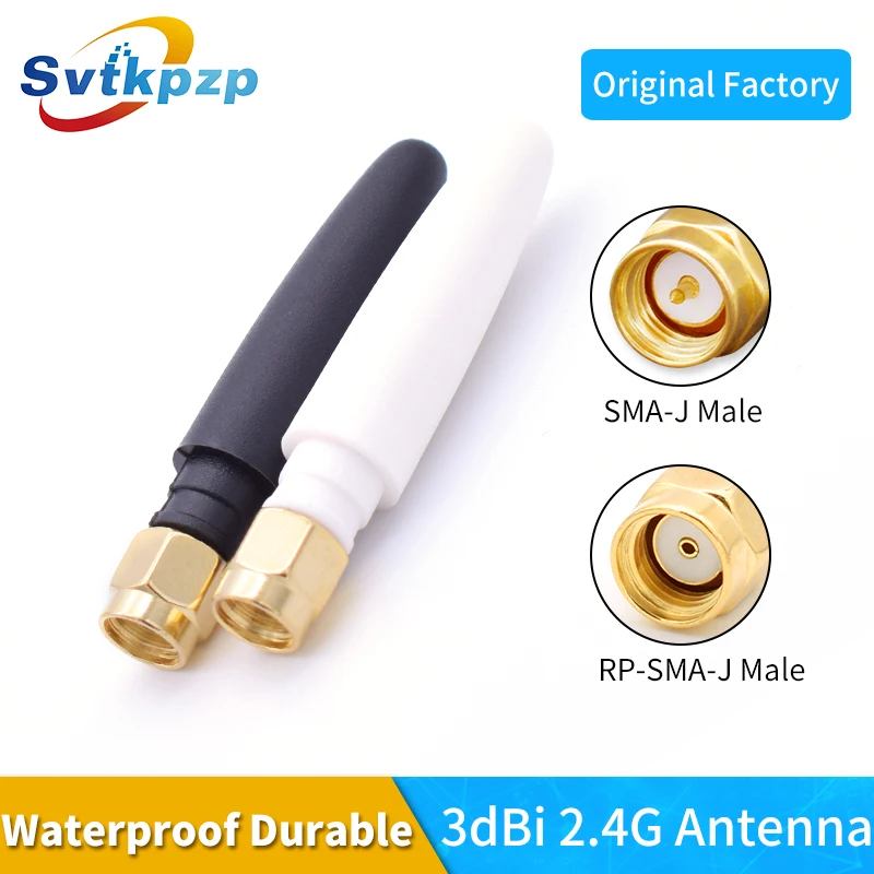 2.4GHz 5dBi Gain WiFi Omni Antenna 2 Types RP-SMA SMA Male Connectors For WLAN