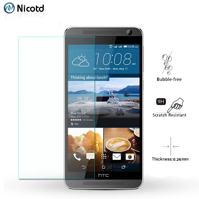 Nicotd Tempered Glass For HTC One E9 E8 M10 9H Protector Screen Film On For HTC Desire 826 828 830 610 510 One M8 M7 Clear Glass (1)