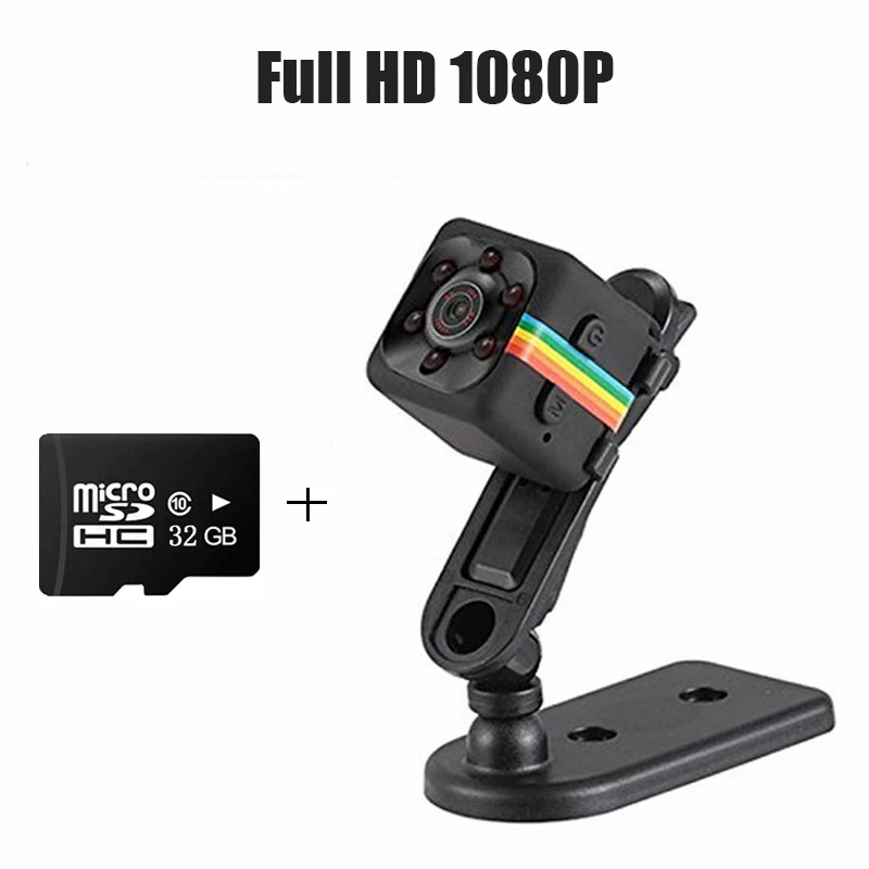 Мини камера HD 1080P ночная версия датчик движения видео рекордер карта памяти TF 32