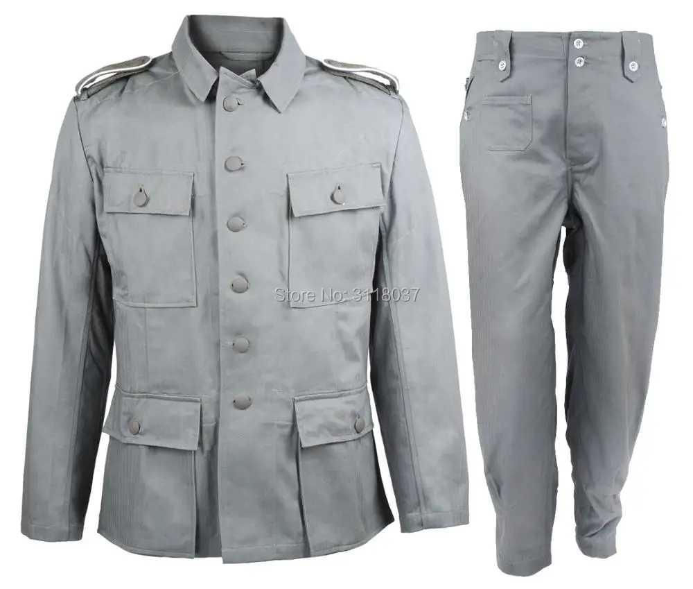 

COSPLAY WWII GERMAN HEER EM HBT M43 FIELD TUNIC & TROUSERS