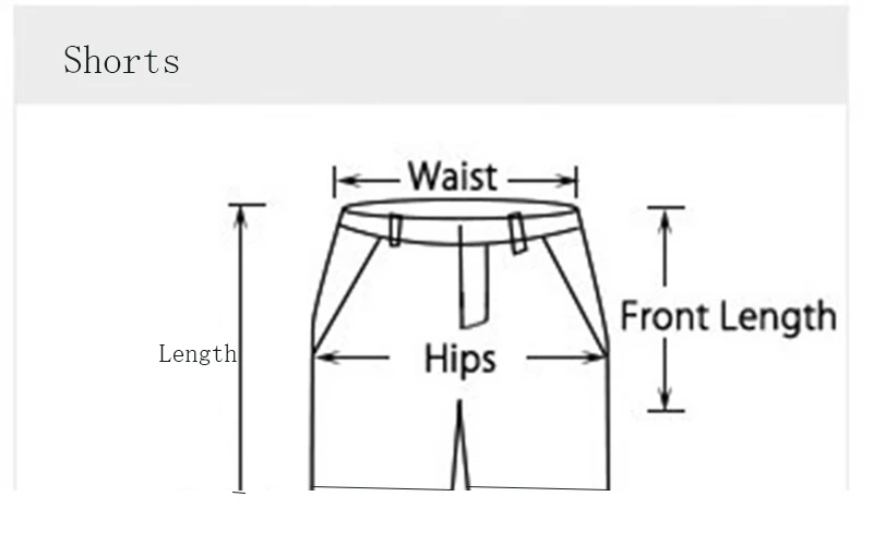 shorts chart measurement