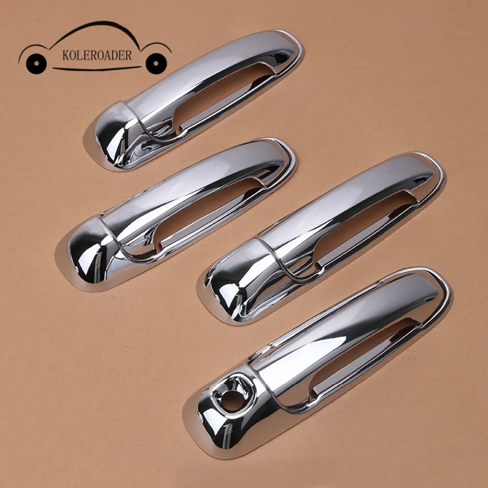 KOLEROADER Chrome Car Door Handle Bowl Cover Trim For Jeep KOLEROADER Chrome Car Door Handle Bowl Cover Trim For Jeep