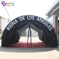 Personalized 6x4.5x3.5 Meters Inflatable Black Passage For Event / Football Type Air-blown Tunnel Tent - BG-T0122 1