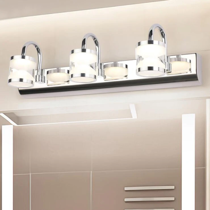 LED Mirror Front Lamp Crystal Stainless Steel 14W 56cm Bathroom
