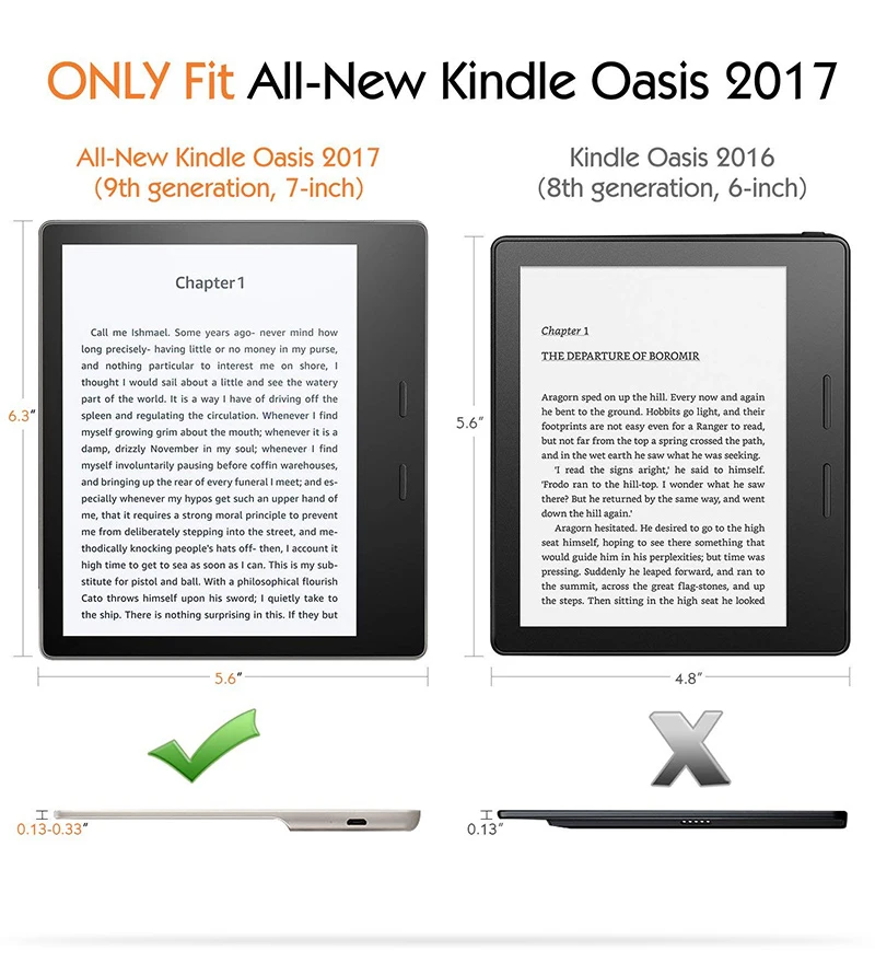 Умный чехол для электронных книг Kindle Oasis 2(только выпуск 9 поколения-)-тонкий Чехол-подставка оригами с функцией автоматического сна/пробуждения