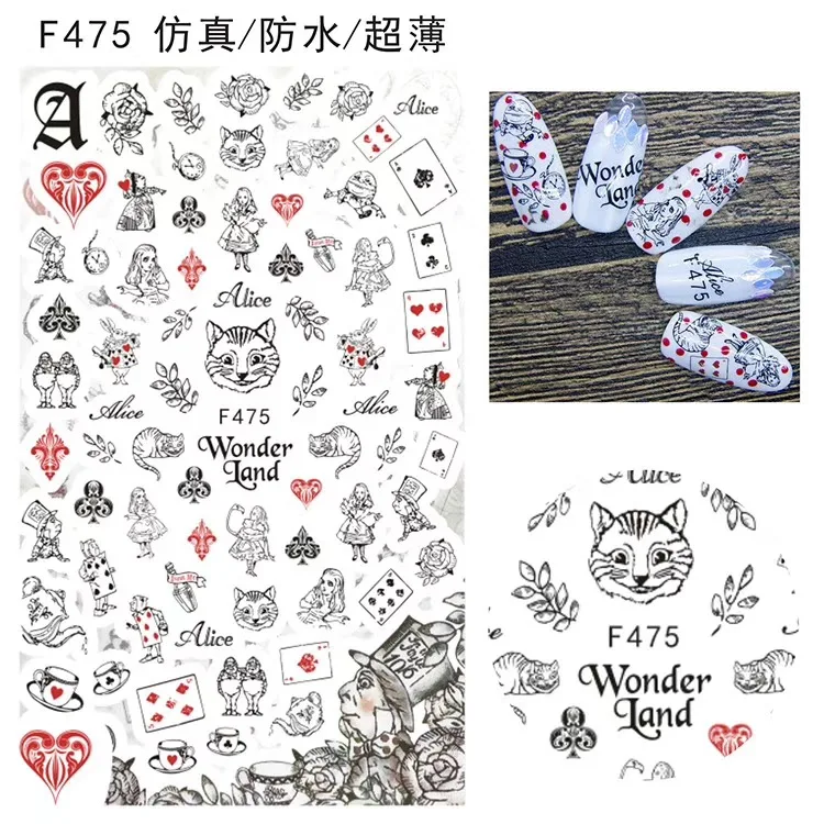 Новейшие MG-052 poker letter 3d наклейки для ногтей штамповка экспорт из Японии Дизайн Стразы украшения